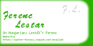 ferenc lestar business card